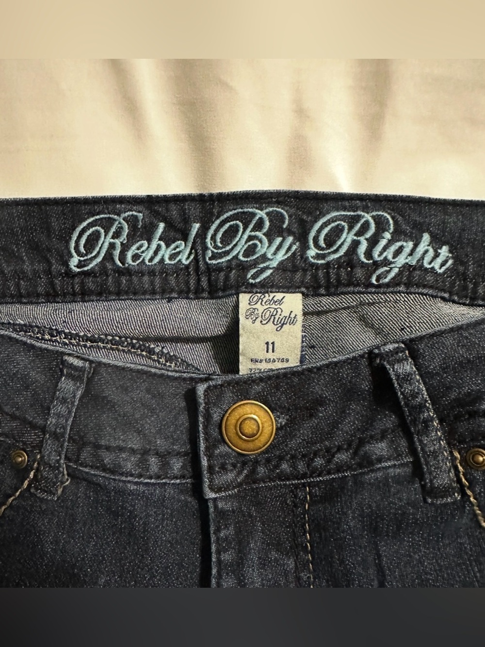 #1444 Rebel by Right Women's Dark Wash Jeans - Size 11